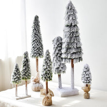 Load image into Gallery viewer, 80/100cm DIY Christmas Artificial Spray Snow Tree Fake Pine Trees New Year Decorations For Home Snow Frost Village Accessories
