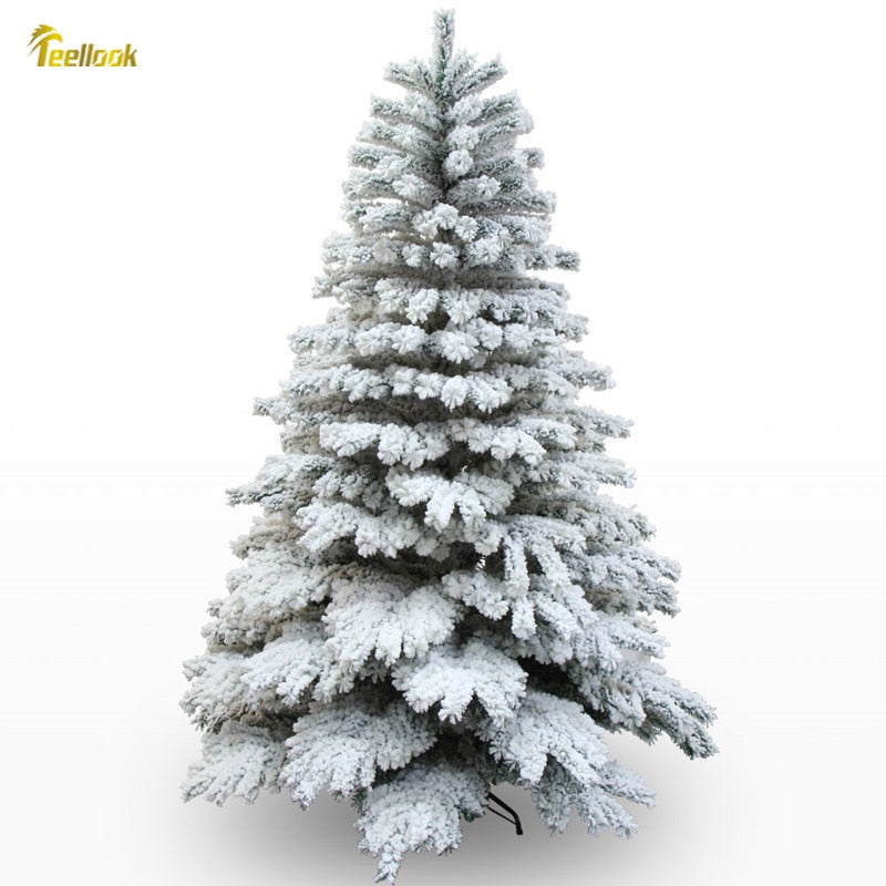 Teellook 1.8m/180cm 2.1m/210cm snow addiction hanging Christmas tree snow Christmas tree shopping mall home decoration