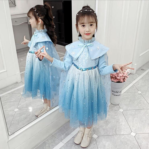 10.22th size 100-150cm Girl Princess Dress festival Sequin mesh Girl Dress Christmas children clothes