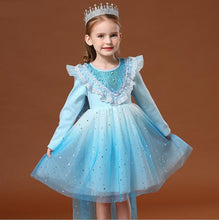 Load image into Gallery viewer, 10.22th Size 100-150cm Christmas Princess Dress 2019 Autumn winter children festival Dress Children&#39;s birthday party dress