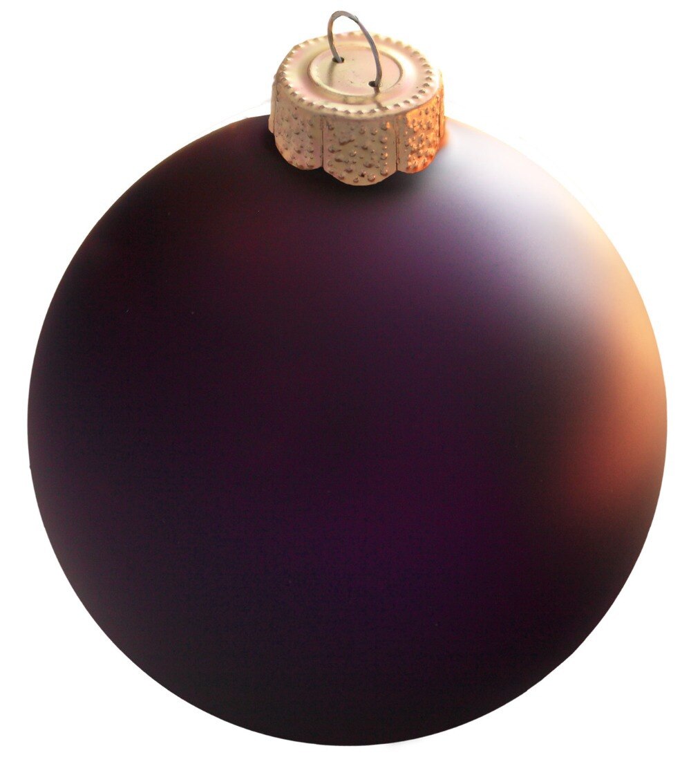 Customized Accept - Wedding Festival Supplier Christmas Xmas Tree Ball Decoration 80mm Purple Ball Ornament - Matte