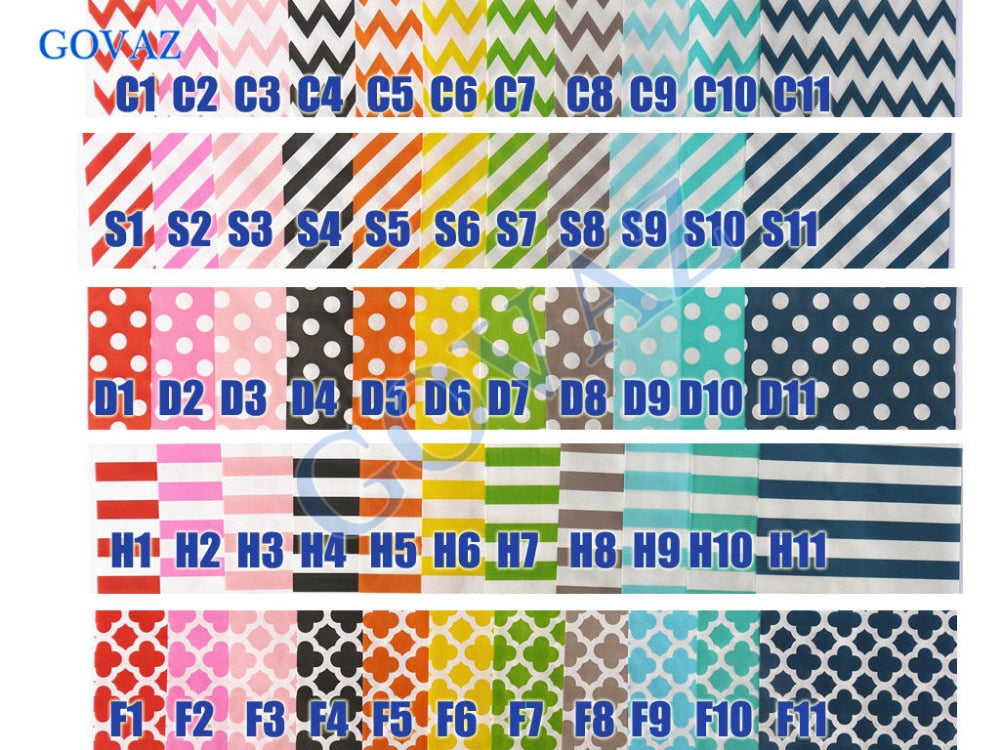 treat bags 10000pcs Chevron Polka Dot Stripe Printed Paper Bags in Printed Paper party Treat Bags Bakery Bags 5