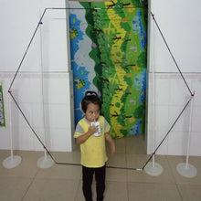 Load image into Gallery viewer, Height 1.75m six corner shape wedding backdrop structure, upright stands and glass fiber reinforced plastic poles to make frame