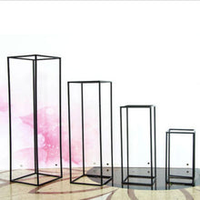 Load image into Gallery viewer, 10PCS Wedding/Table Centerpieces Flower/Floor Vases Metal Road Lead Black Flower Stand/Pot/Rack for Wedding/Party Decoration G06