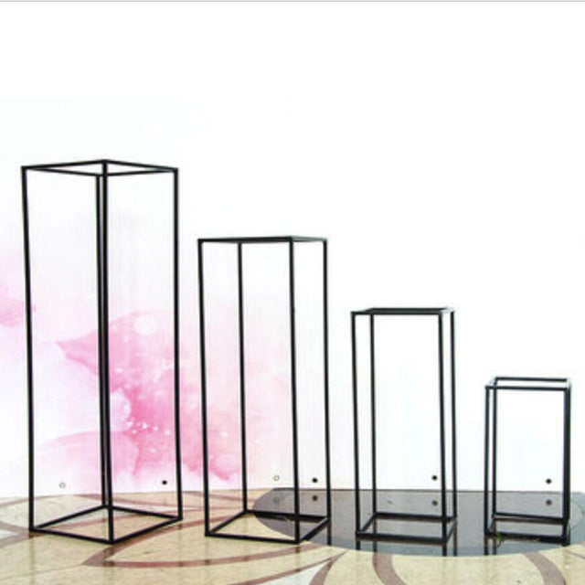 10PCS Wedding/Table Centerpieces Flower/Floor Vases Metal Road Lead Black Flower Stand/Pot/Rack for Wedding/Party Decoration G06