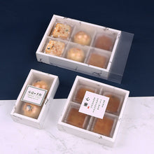 Load image into Gallery viewer, 3 Size Marble Design Paper Box with Frosted PVC Lid Cake Cheese Chocolate Paper Boxes Wedding Party Cookies Box Gift Box