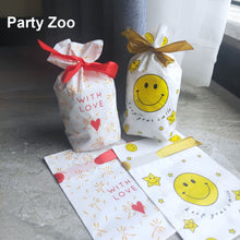 Load image into Gallery viewer, 1000 x Small Simple Smile &amp; Love Series Silk Drawstring Bags Baking Cookie Biscuit Gift Wrapper Wholesale