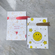 Load image into Gallery viewer, 1000 x Small Simple Smile &amp; Love Series Silk Drawstring Bags Baking Cookie Biscuit Gift Wrapper Wholesale