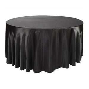 5pcs X Satin 120" Round Tableclothes Table Cloth Wedding Banquet Wedding Party Decor