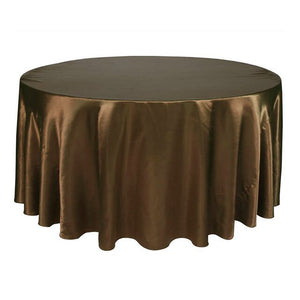 5pcs X Satin 120" Round Tableclothes Table Cloth Wedding Banquet Wedding Party Decor