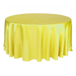 5pcs X Satin 120" Round Tableclothes Table Cloth Wedding Banquet Wedding Party Decor