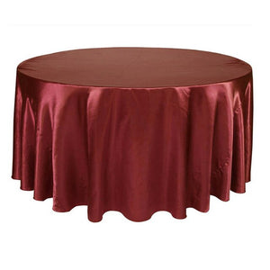 5pcs X Satin 120" Round Tableclothes Table Cloth Wedding Banquet Wedding Party Decor