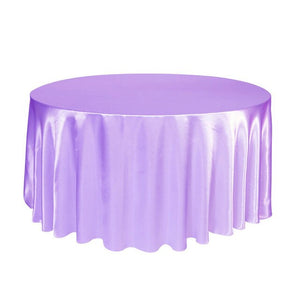 5pcs X Satin 120" Round Tableclothes Table Cloth Wedding Banquet Wedding Party Decor