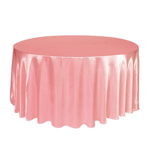 5pcs X Satin 120" Round Tableclothes Table Cloth Wedding Banquet Wedding Party Decor
