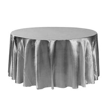 Load image into Gallery viewer, 5pcs X Satin 120&quot; Round Tableclothes Table Cloth Wedding Banquet Wedding Party Decor