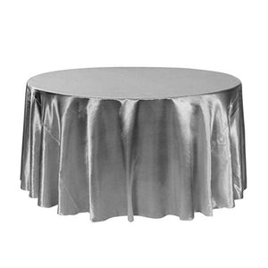 5pcs X Satin 120" Round Tableclothes Table Cloth Wedding Banquet Wedding Party Decor