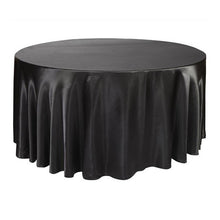 Load image into Gallery viewer, 10pcs Navy blue 120 Inch Round Satin Tablecloths  Table Cover for Wedding Party Restaurant Banquet Decorations