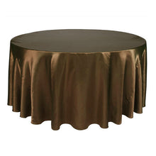 Load image into Gallery viewer, 10pcs Navy blue 120 Inch Round Satin Tablecloths  Table Cover for Wedding Party Restaurant Banquet Decorations
