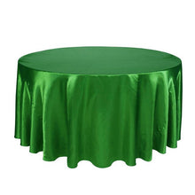 Load image into Gallery viewer, 10pcs Navy blue 120 Inch Round Satin Tablecloths  Table Cover for Wedding Party Restaurant Banquet Decorations