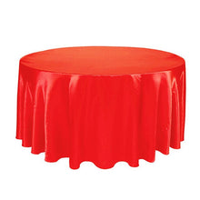 Load image into Gallery viewer, 10pcs Navy blue 120 Inch Round Satin Tablecloths  Table Cover for Wedding Party Restaurant Banquet Decorations