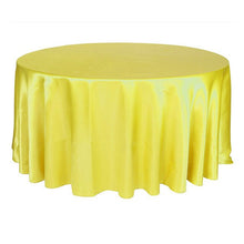 Load image into Gallery viewer, 10pcs Navy blue 120 Inch Round Satin Tablecloths  Table Cover for Wedding Party Restaurant Banquet Decorations