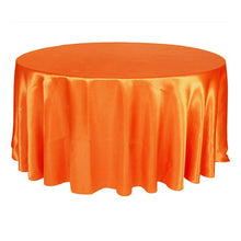 Load image into Gallery viewer, 10pcs Navy blue 120 Inch Round Satin Tablecloths  Table Cover for Wedding Party Restaurant Banquet Decorations