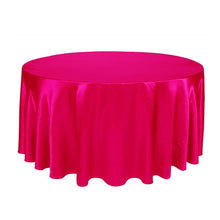 Load image into Gallery viewer, 10pcs Navy blue 120 Inch Round Satin Tablecloths  Table Cover for Wedding Party Restaurant Banquet Decorations