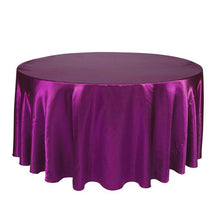 Load image into Gallery viewer, 10pcs Navy blue 120 Inch Round Satin Tablecloths  Table Cover for Wedding Party Restaurant Banquet Decorations